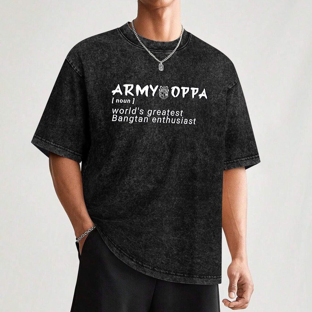 Vintage Wash Off-Shoulder T-Shirt (Unisex)