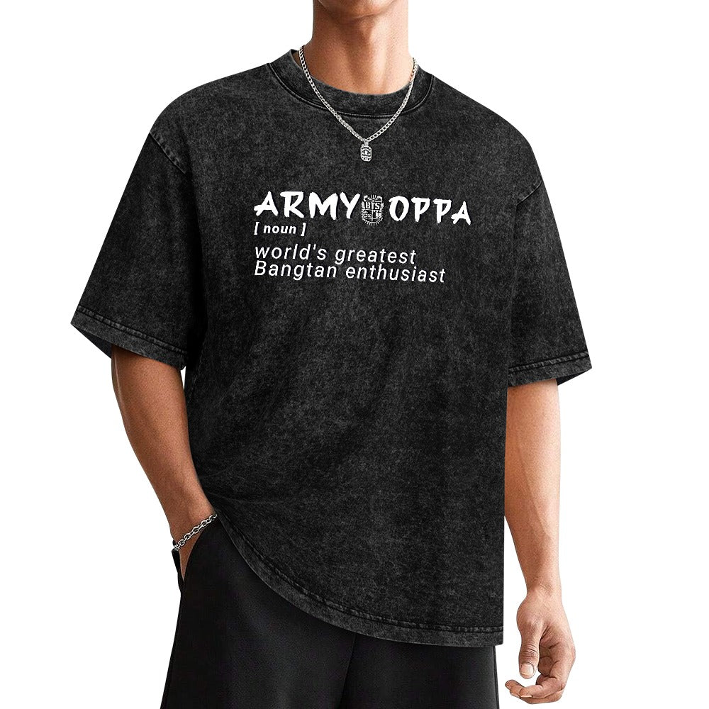 Vintage Wash Off-Shoulder T-Shirt (Unisex)