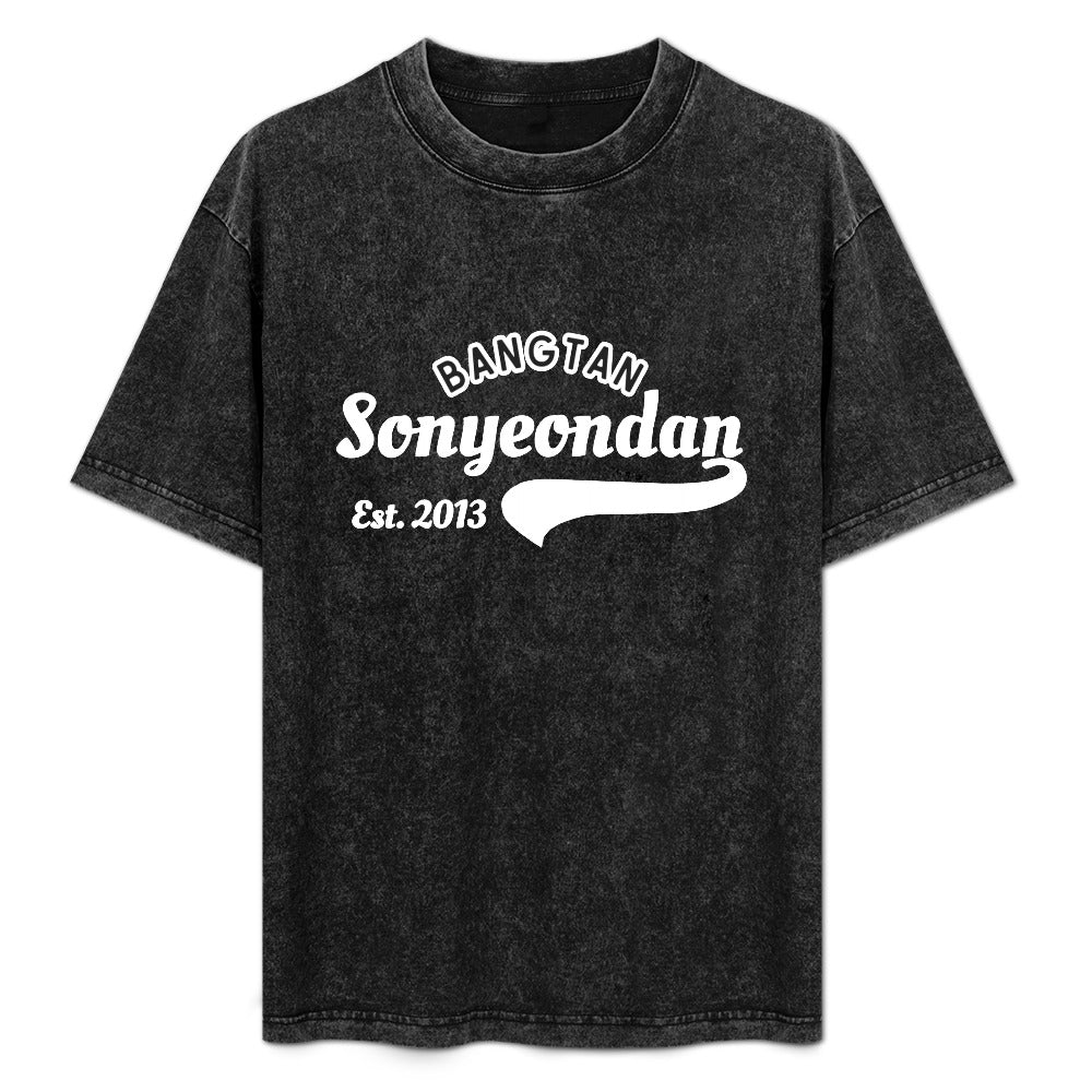 Vintage Wash Off-Shoulder T-Shirt (Unisex)