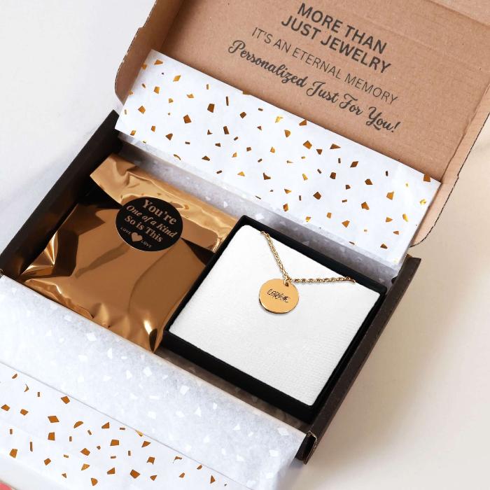 Please Love ME JK Birthflower - Coin Necklace.