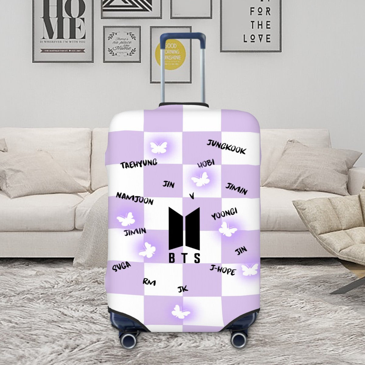 Borahae Bangtan BTS Suitcase Cover -Different designs