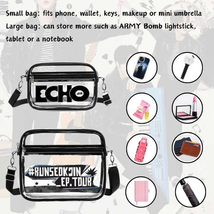 Run Seokjin Small Clear Concert Satchel – BTS Jin Tour Bag