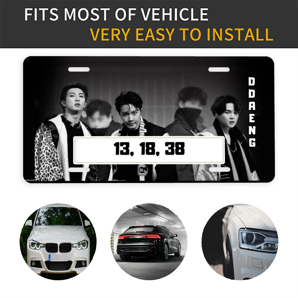 Rapline “Ddaeng” License Plate – RM, SUGA & J-Hope Edition