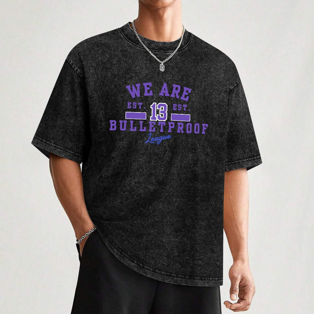 Vintage Wash Off-Shoulder T-Shirt (Unisex)