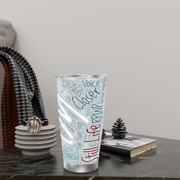 RM Discography Travel Mug – A Decade of Namjoon’s Artistry.