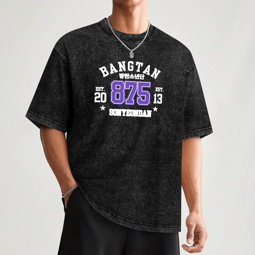 Vintage Wash Off-Shoulder T-Shirt (Unisex)