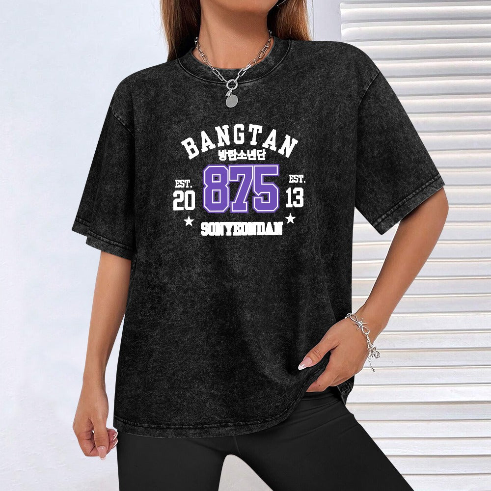 Vintage Wash Off-Shoulder T-Shirt (Unisex)