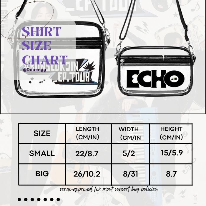 Run Seokjin Clear Concert Satchel – BTS Jin Tour Bag