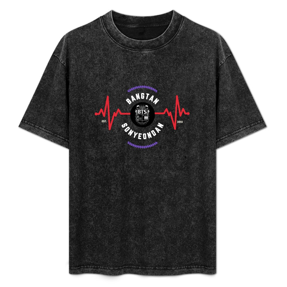 Vintage Wash Off-Shoulder T-Shirt (Unisex)