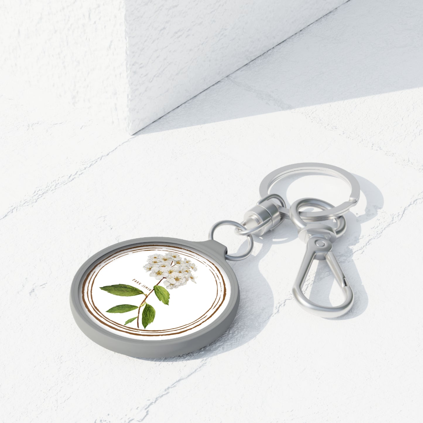 BTS Jimin Birthflower Keyring Tag