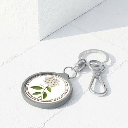 Jimin Birthflower Keyring Tag -Bridal Wreath Keychain