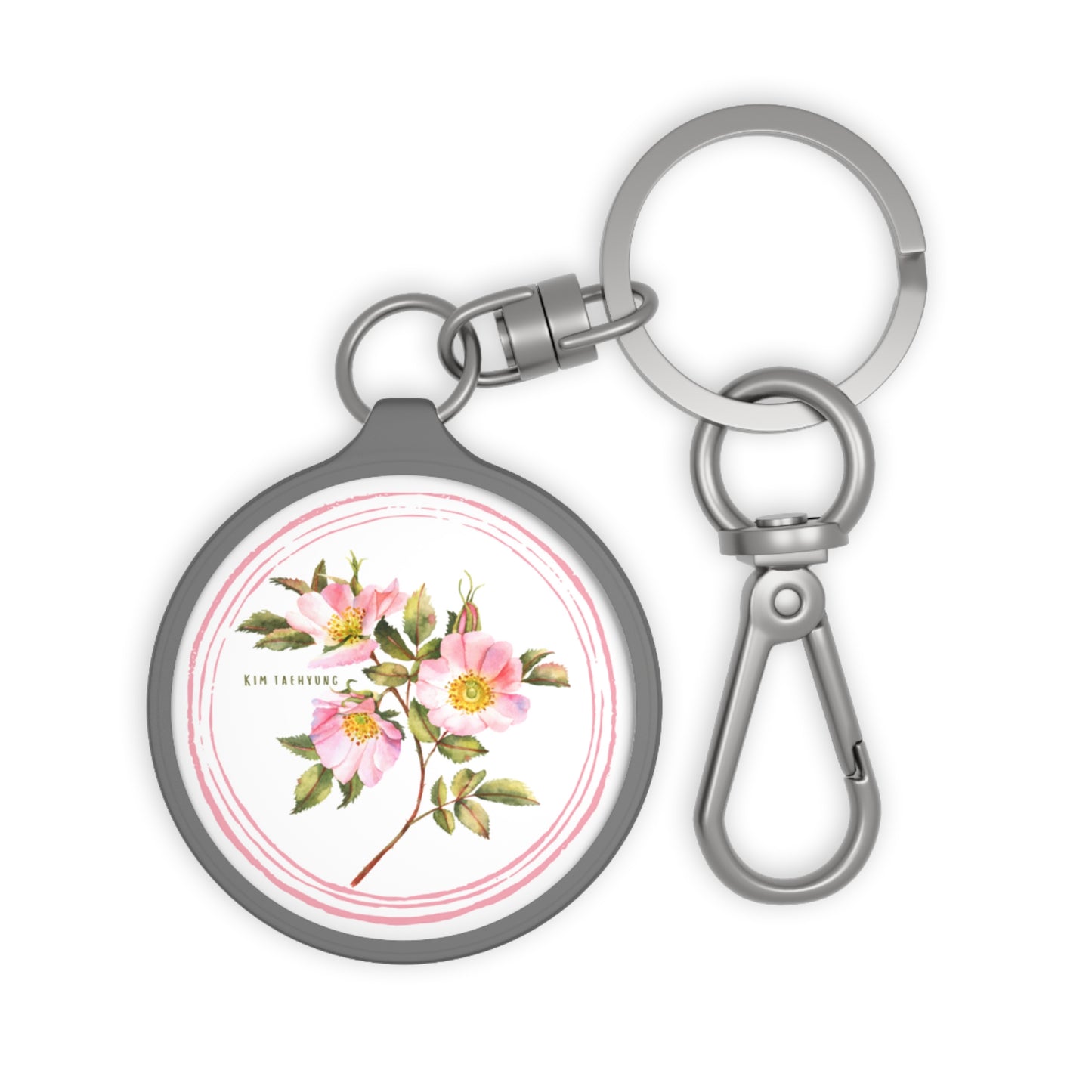 BTS V Taehyung Birthflower Keyring Tag