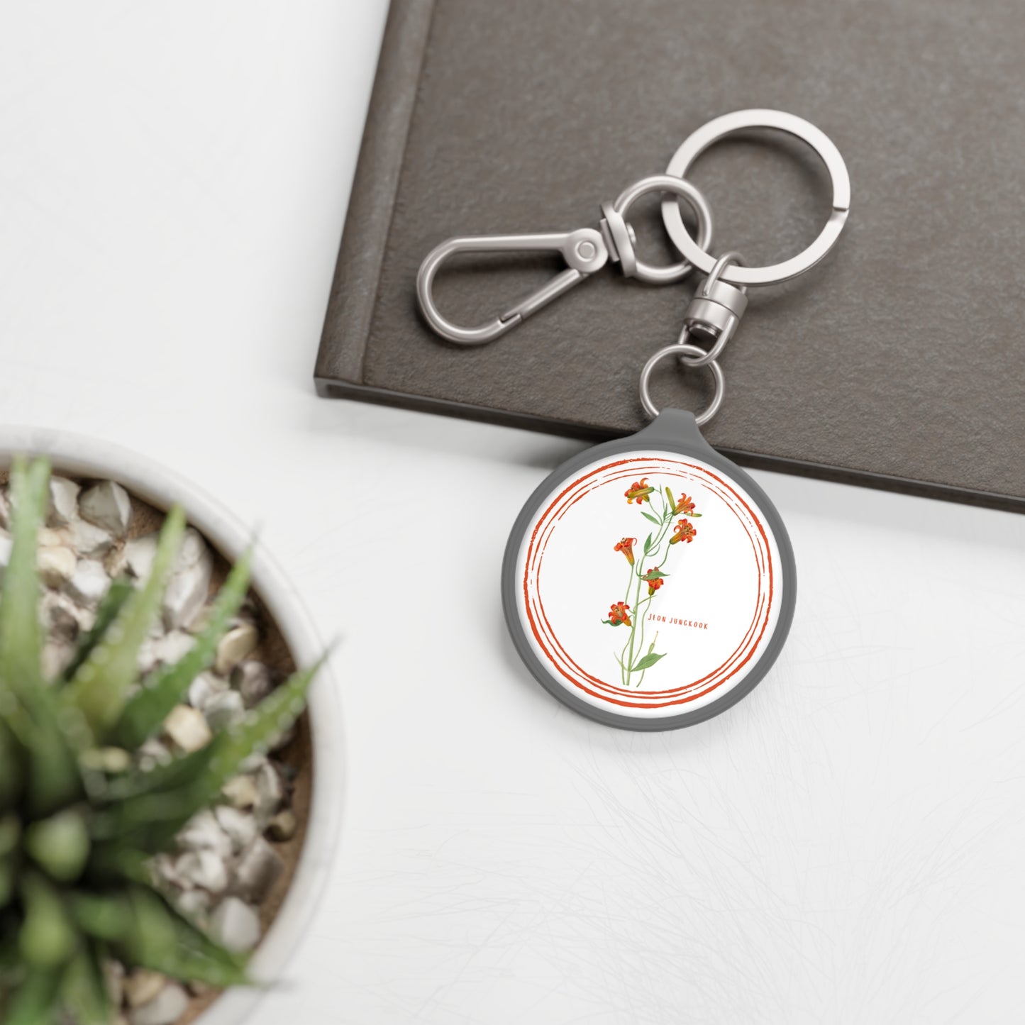 BTS Jungkook Birthflower Keyring Tag