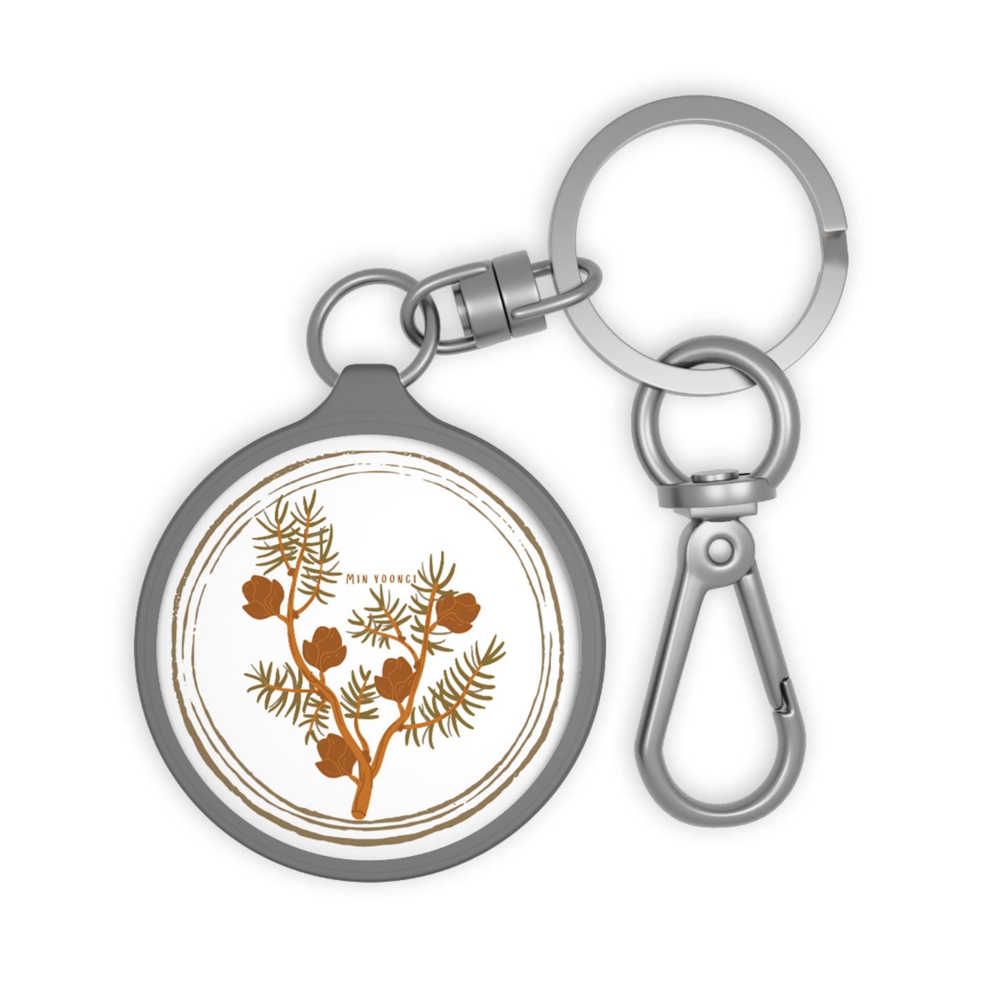 BTS Suga Yoongi Birthflower Keyring Tag