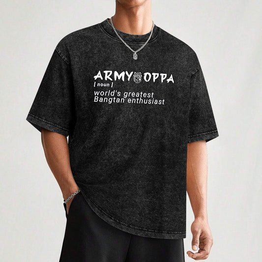 Vintage Wash Off-Shoulder T-Shirt (Unisex)