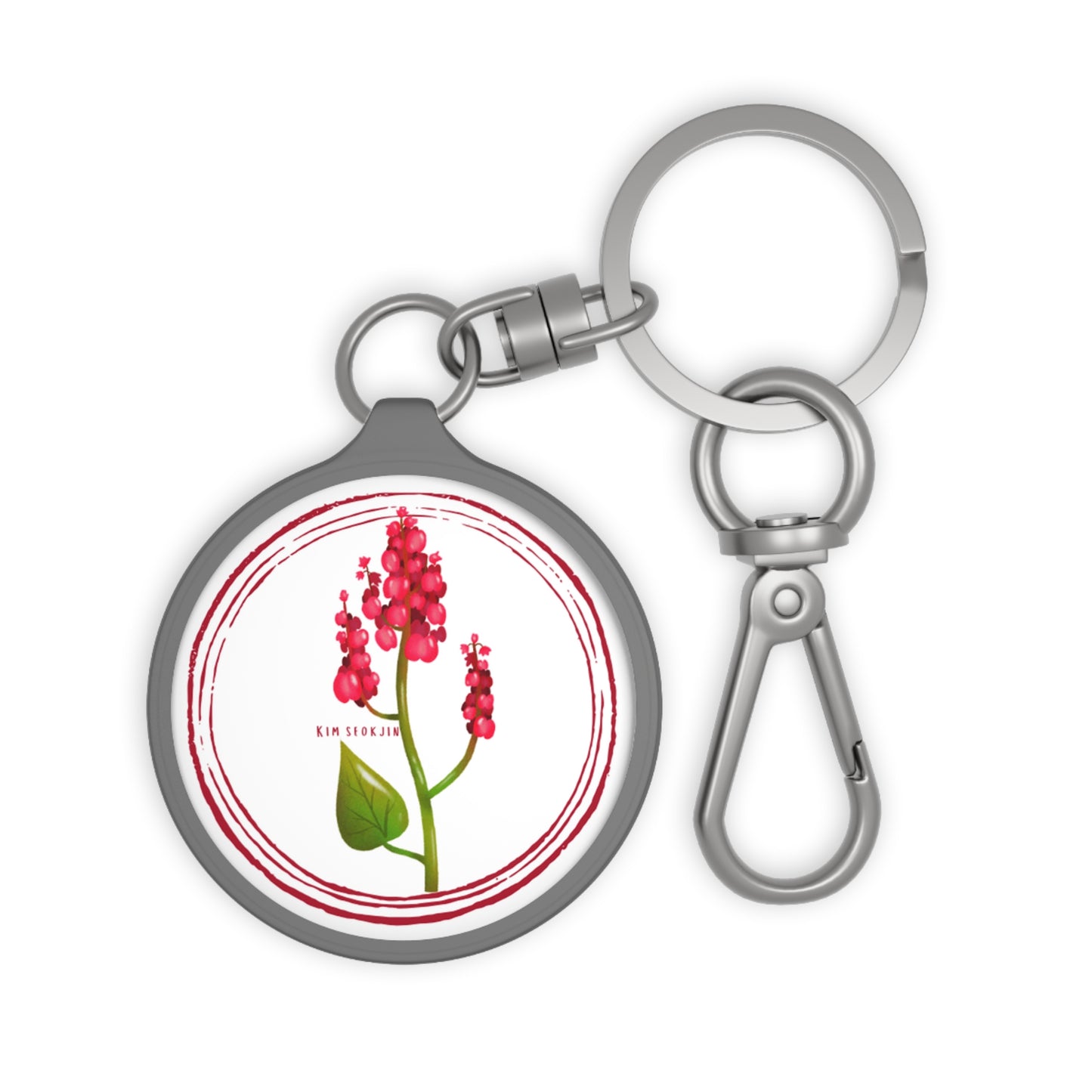 Jin Birthflower Keyring Tag – Rumex BTS Keychain