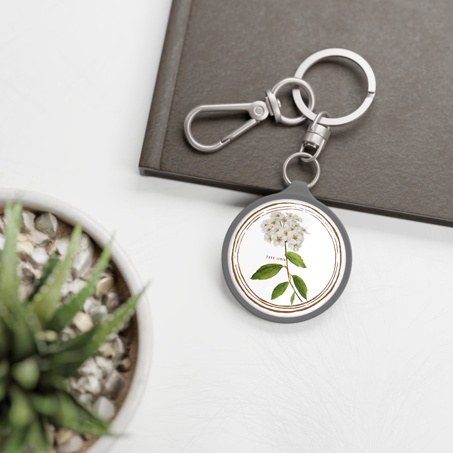 BTS Jimin Birthflower Keyring Tag