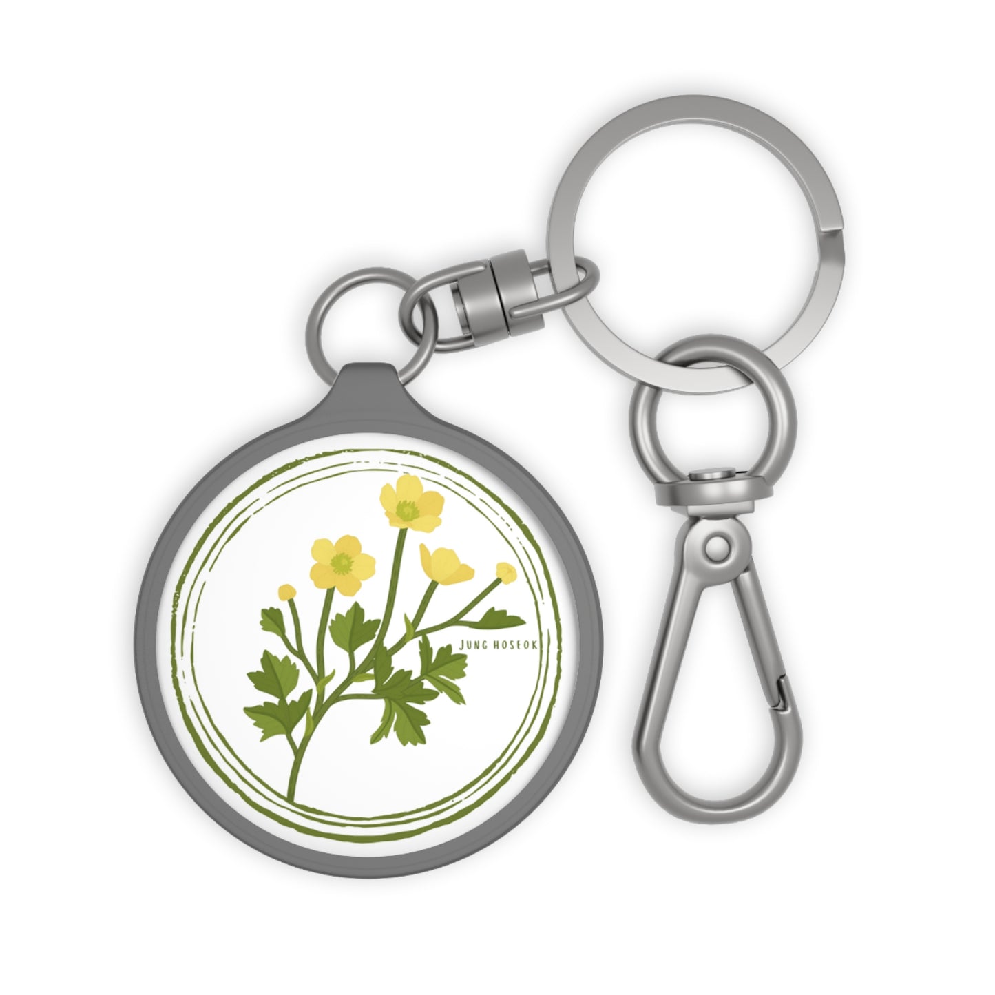 BTS JHope Hoseok Birthflower Keyring Tag