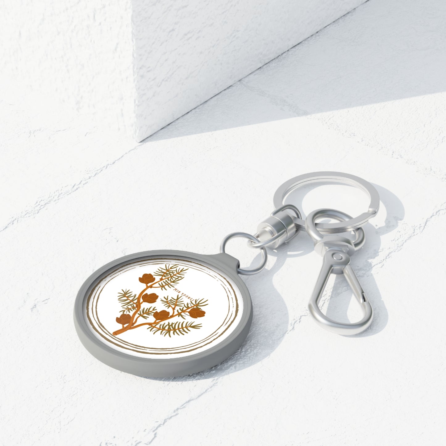 BTS Suga Yoongi Birthflower Keyring Tag