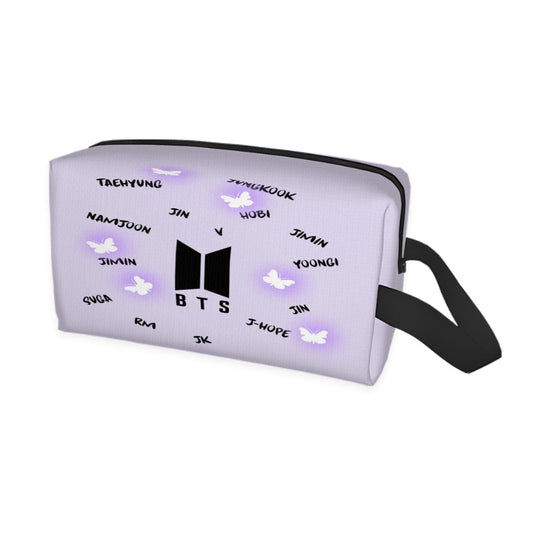 BTS-Inspired Travel Toiletry Bag – BT21, Mikrokosmos & Bangtan Designs