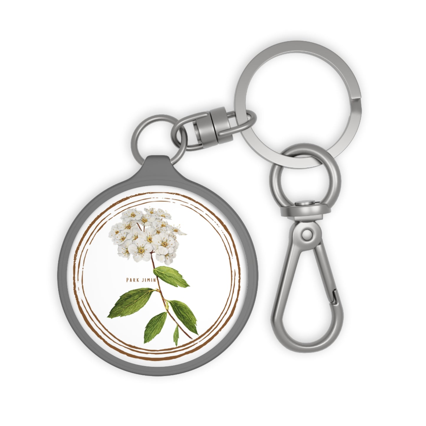 BTS Jimin Birthflower Keyring Tag