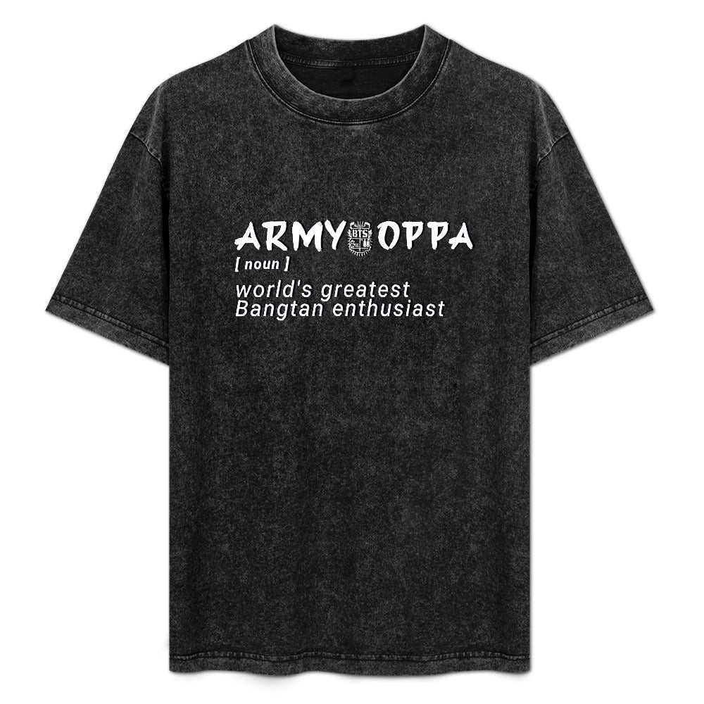 Vintage Wash Off-Shoulder T-Shirt (Unisex)