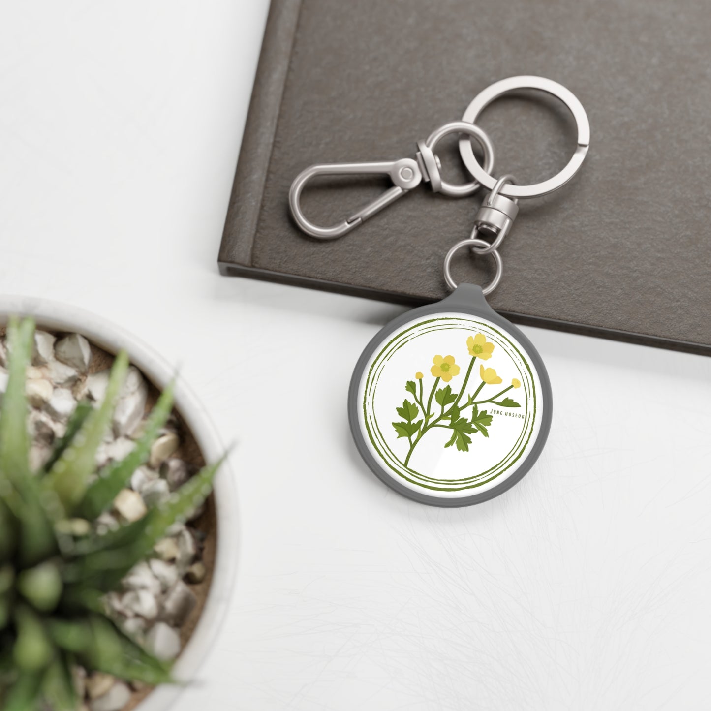 BTS JHope Hoseok Birthflower Keyring Tag