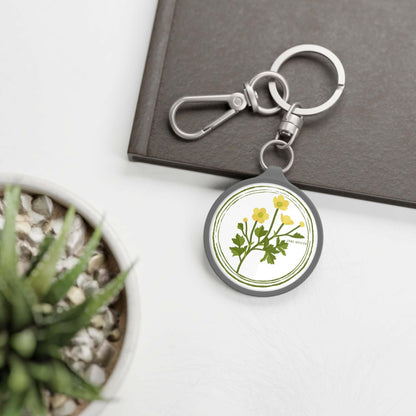 J-Hope Birthflower Keyring Tag – Buttercup BTS Keychain