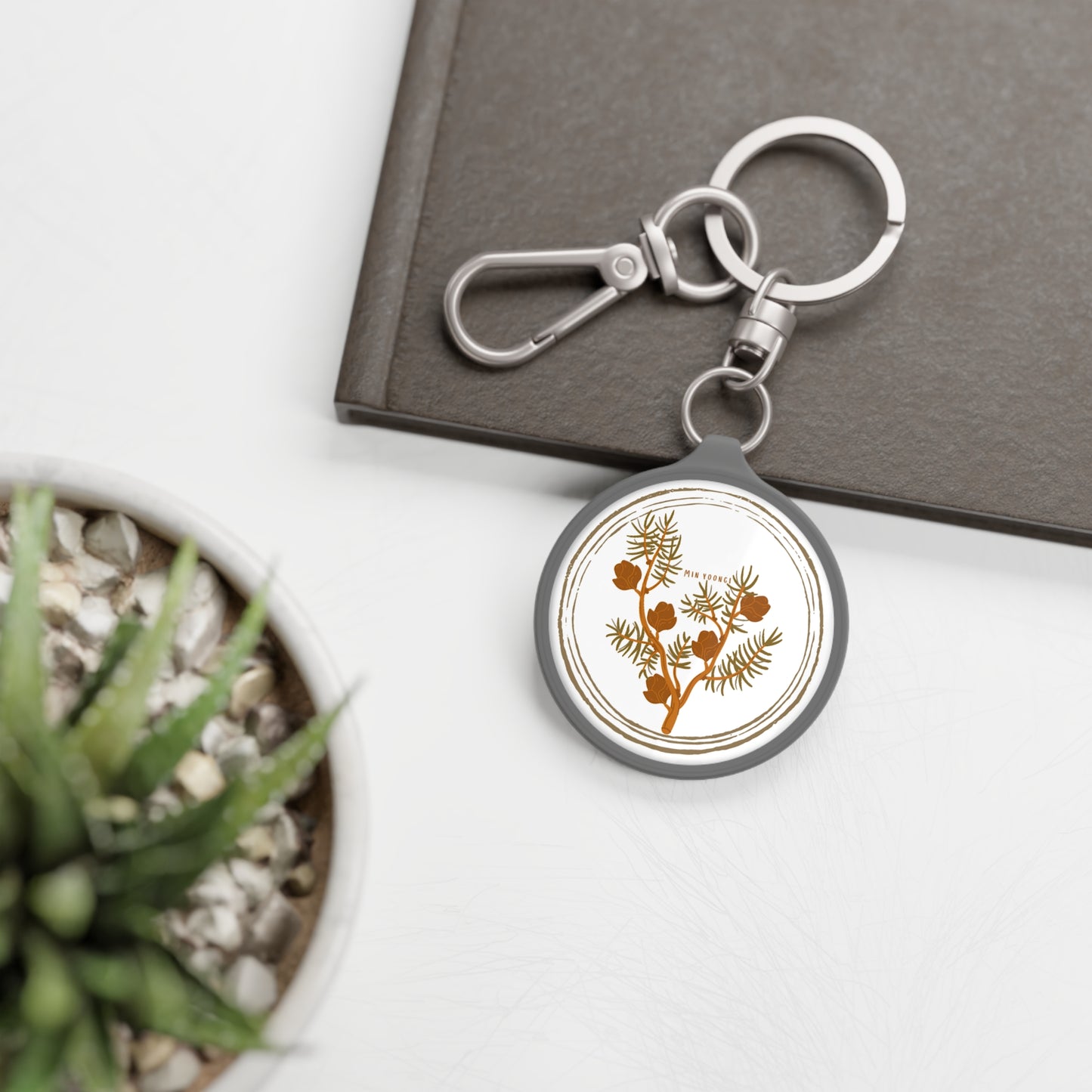 BTS Suga Yoongi Birthflower Keyring Tag