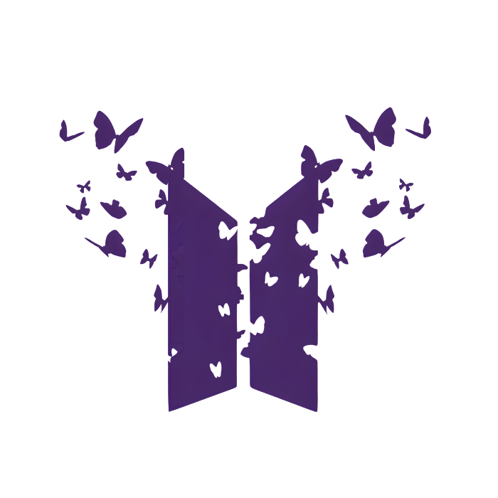 Design of butterly bts logo for custom suitcase cover