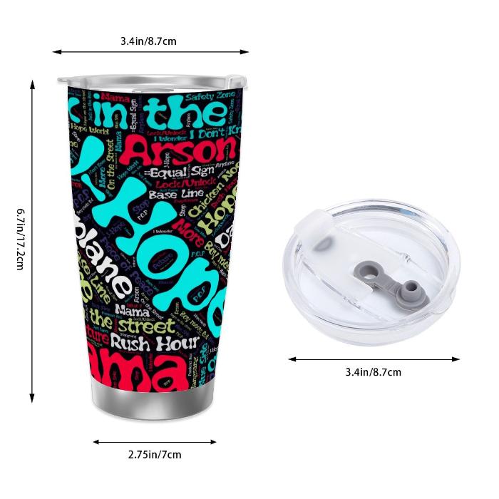 Travel mug jhope with size including lid