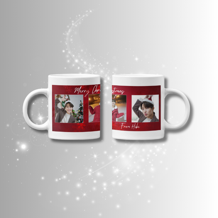 Mock-up Christmas mug with bts member J-hope