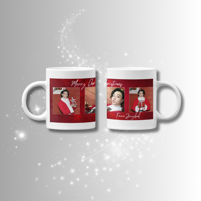 Mock-up mug christmas with BTS member JK