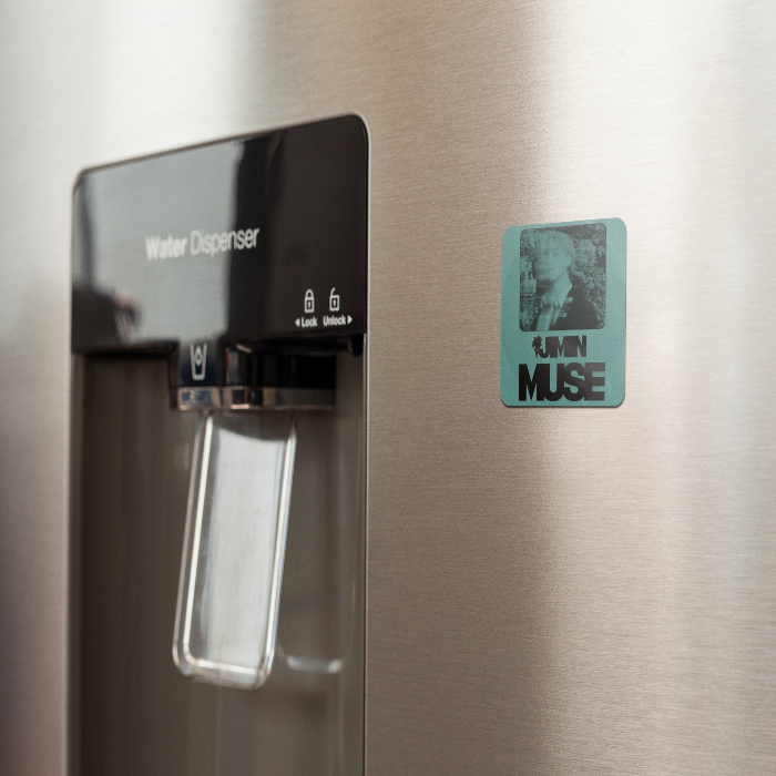 Fridge with jimin muse magnet