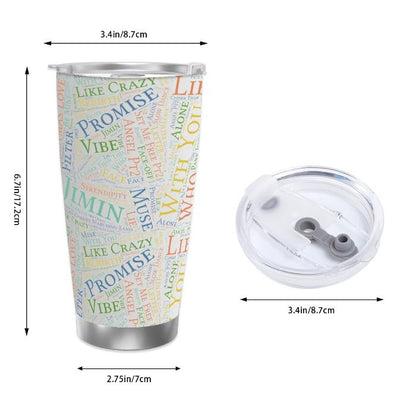 Jimin Discography Travel Mug – Elegance in Every Sip.