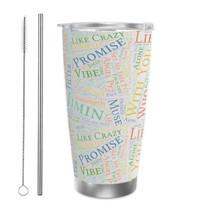 Jimin Discography Travel Mug – Elegance in Every Sip.