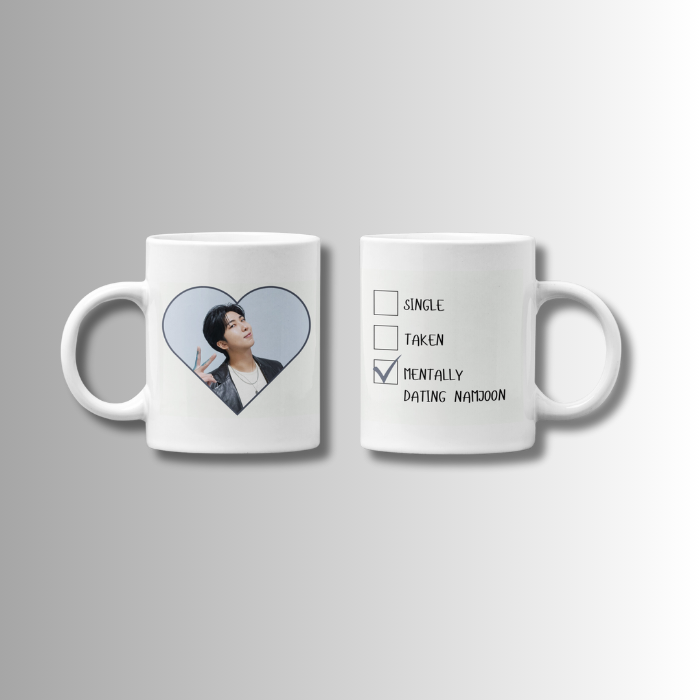 Mock-up white mug dating RM- Kim Nam Joon