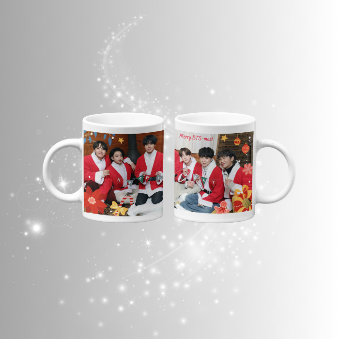 Mock-up Christmas mug with Kpop BTS-Bangtan