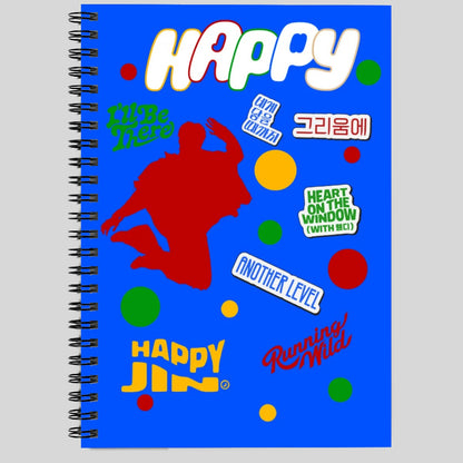 Happy Jin ARMY Spiral Notebook.