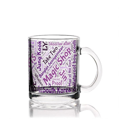 Magic Shop Glass Mug – BTS Albums & Songs Design.