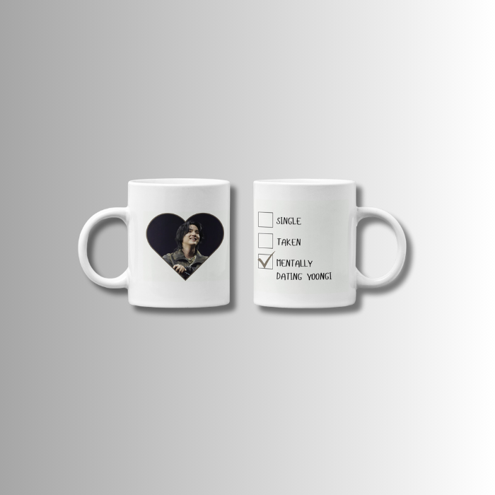 Mock-up white mug dating Suga-Min Yoongi