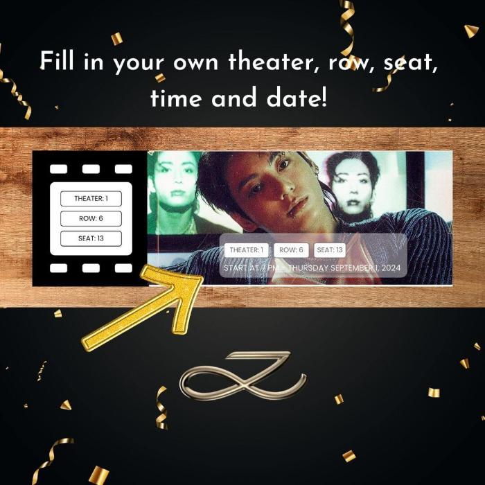 How to edit custom JK cinema ticket image