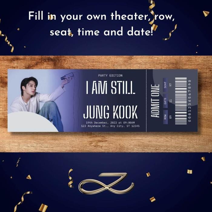 How to custom and print custom JK party edition cinema tickets