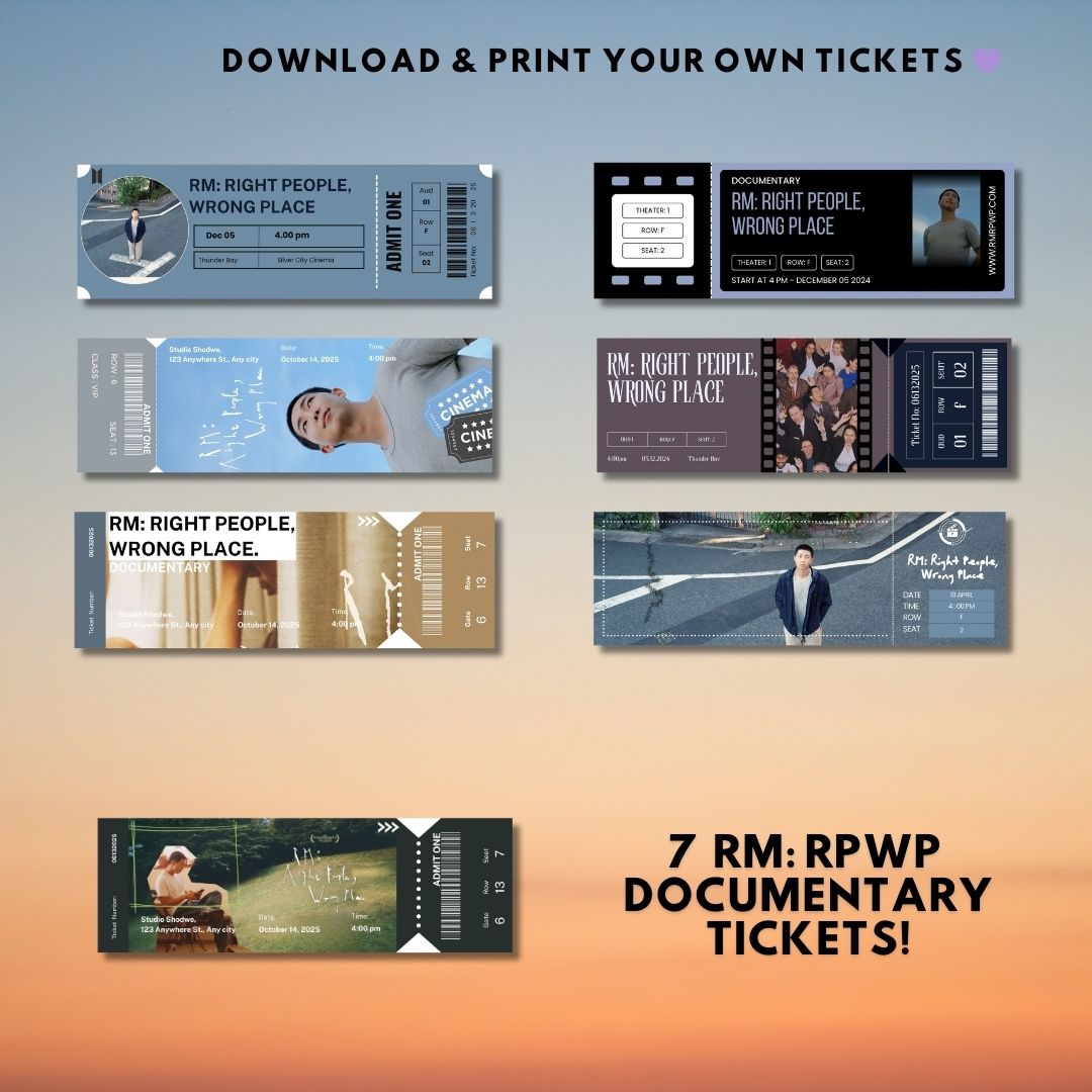 RM Documentary Printable Cinema Ticket