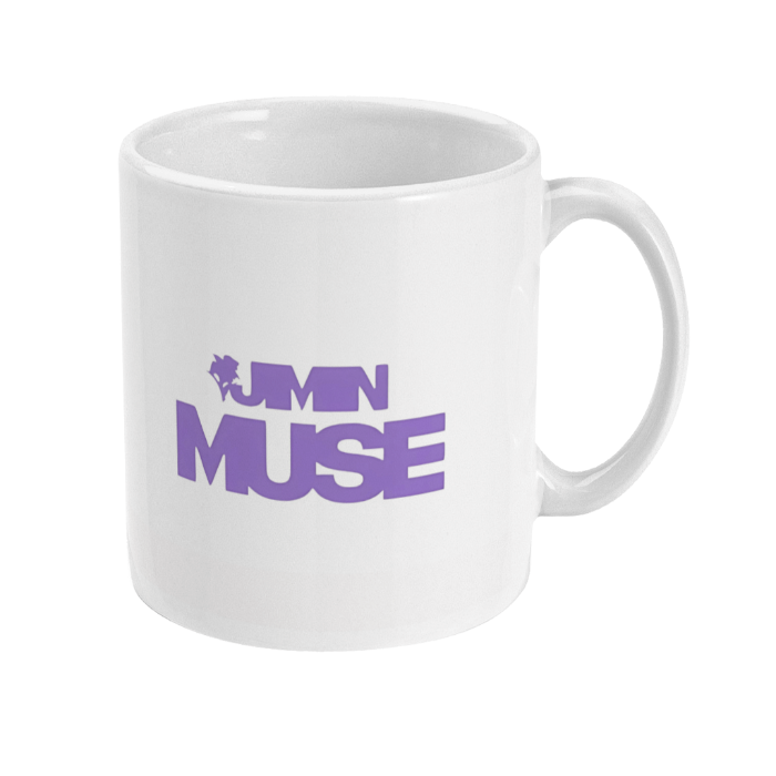 Frontside white mug with Jimin album muse design