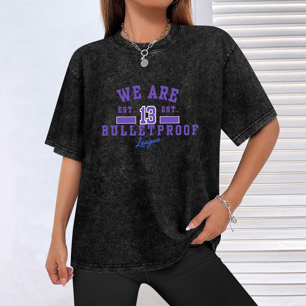 Vintage Wash Off-Shoulder T-Shirt (Unisex)