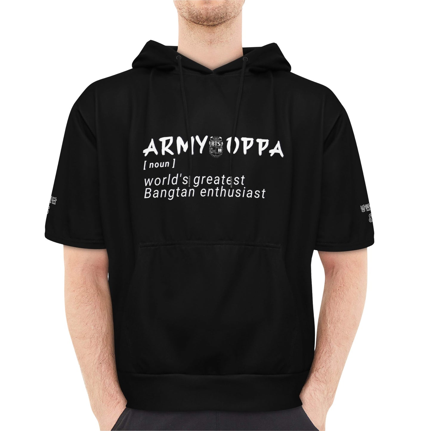 Men’s Short Sleeve Fleece Hoodie – ARMY Oppa