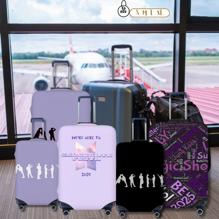 Customized Borahae Bangtan BTS Suitcase Cover -Different designs