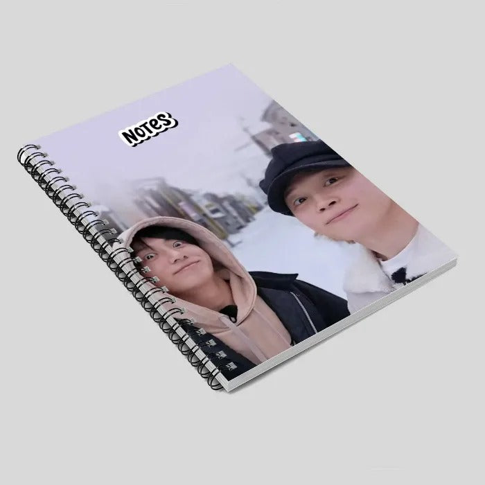 Leftside of a notebook with jikook picture are you sure episode