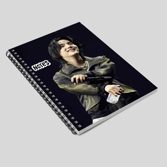 Left side picture of notebook of suga min yoongi